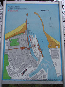 Karte Warnemuende Hafeneinfahrt
