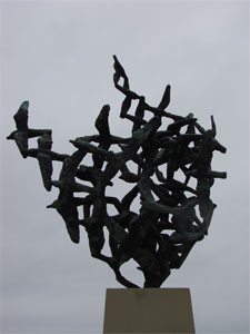 Möwenschwarm Bronzeplastik